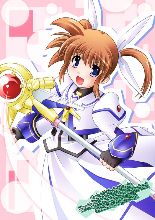 takamachi nanoha and raising heart (lyrical nanoha and 2 more) drawn by sumeragi_kou
