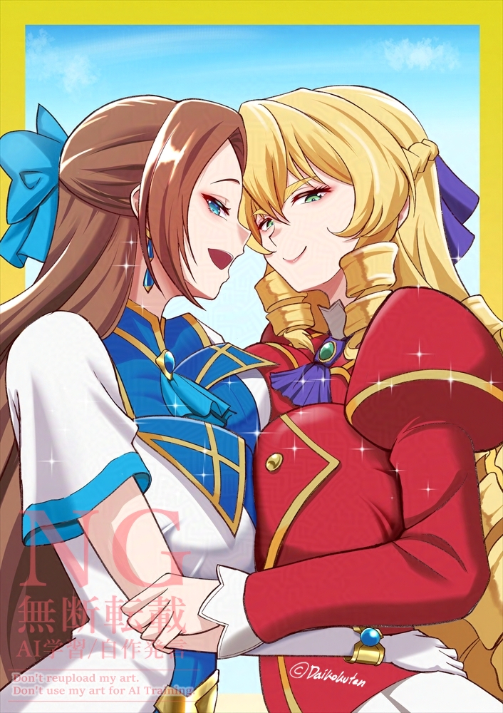 katarina claes and grace auvergne (otome game no hametsu flag shika nai akuyaku reijou ni tensei shite shimatta and 1 more) drawn by marishiten