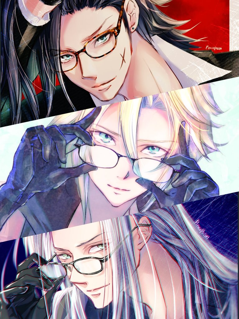 cloud strife, sephiroth, and zack fair (final fantasy and 2 more) drawn by ponco_pacoooon