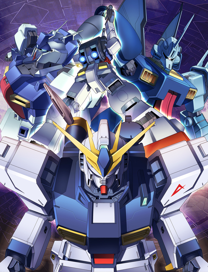 rx-78-2 gundam, nu gundam, dijeh, and re-gz (gundam and 3 more) drawn by shiba_tomori