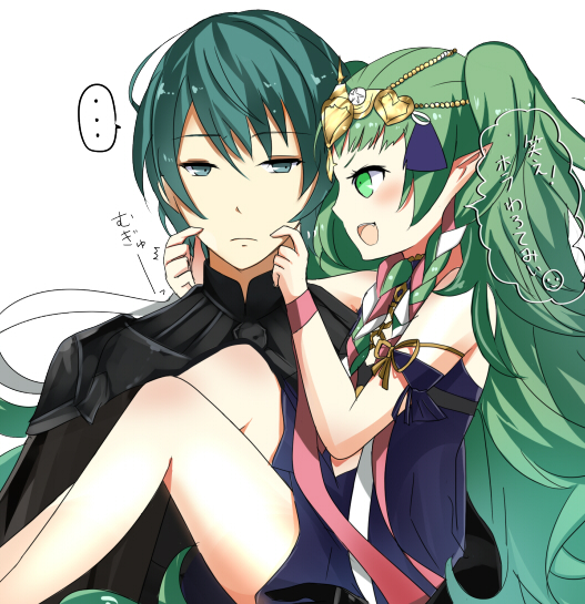 male byleth and sothis (fire emblem and 1 more) drawn by rojiura-cat
