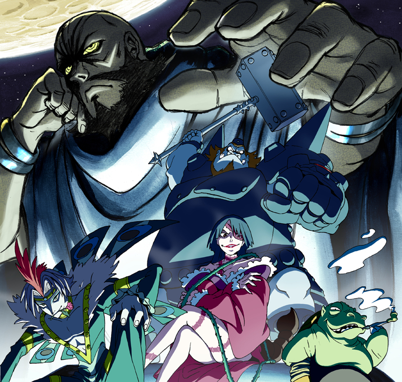 adiane, lordgenome, guame, thymilph, and cytomander (tengen toppa gurren lagann) drawn by shinagawa_hiroki
