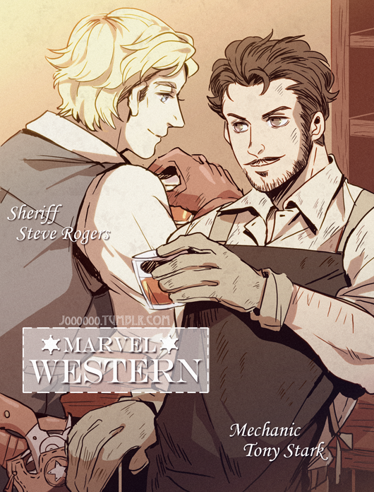 steve rogers and tony stark (marvel and 1 more) drawn by jo_(artist)