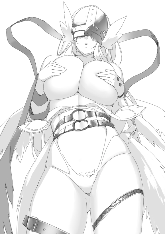 angewomon (digimon and 1 more) drawn by hakai_shin