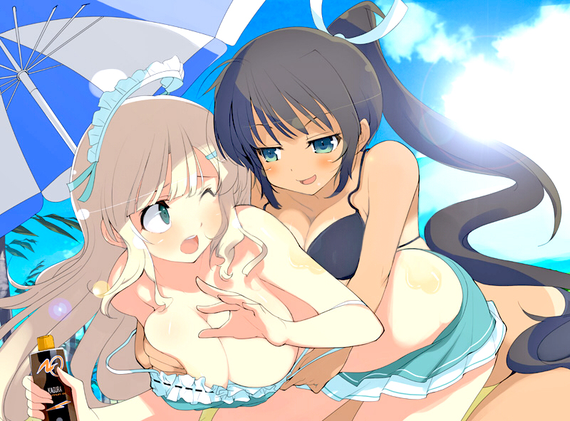 homura and yomi (senran kagura and 1 more) drawn by yaegashi_nan