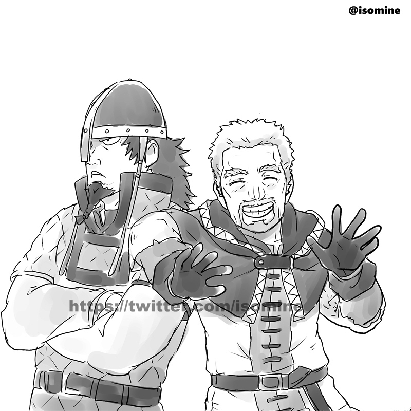 askeladd and bjorn (vinland saga) drawn by isomine