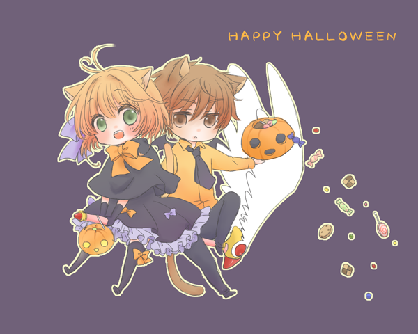 kinomoto sakura and li syaoran (cardcaptor sakura) drawn by rui_(tsukihana)