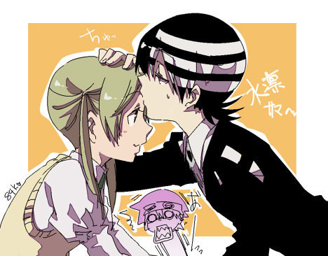 maka albarn, soul evans, and death the kid (soul eater) drawn by shuri_(84k)