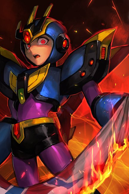 x and ultimate armor x (mega man and 2 more) drawn by hungry_clicker