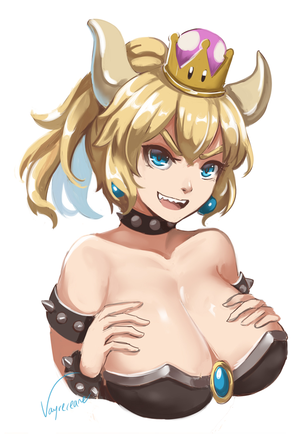 bowsette (mario and 1 more) drawn by vayreceane