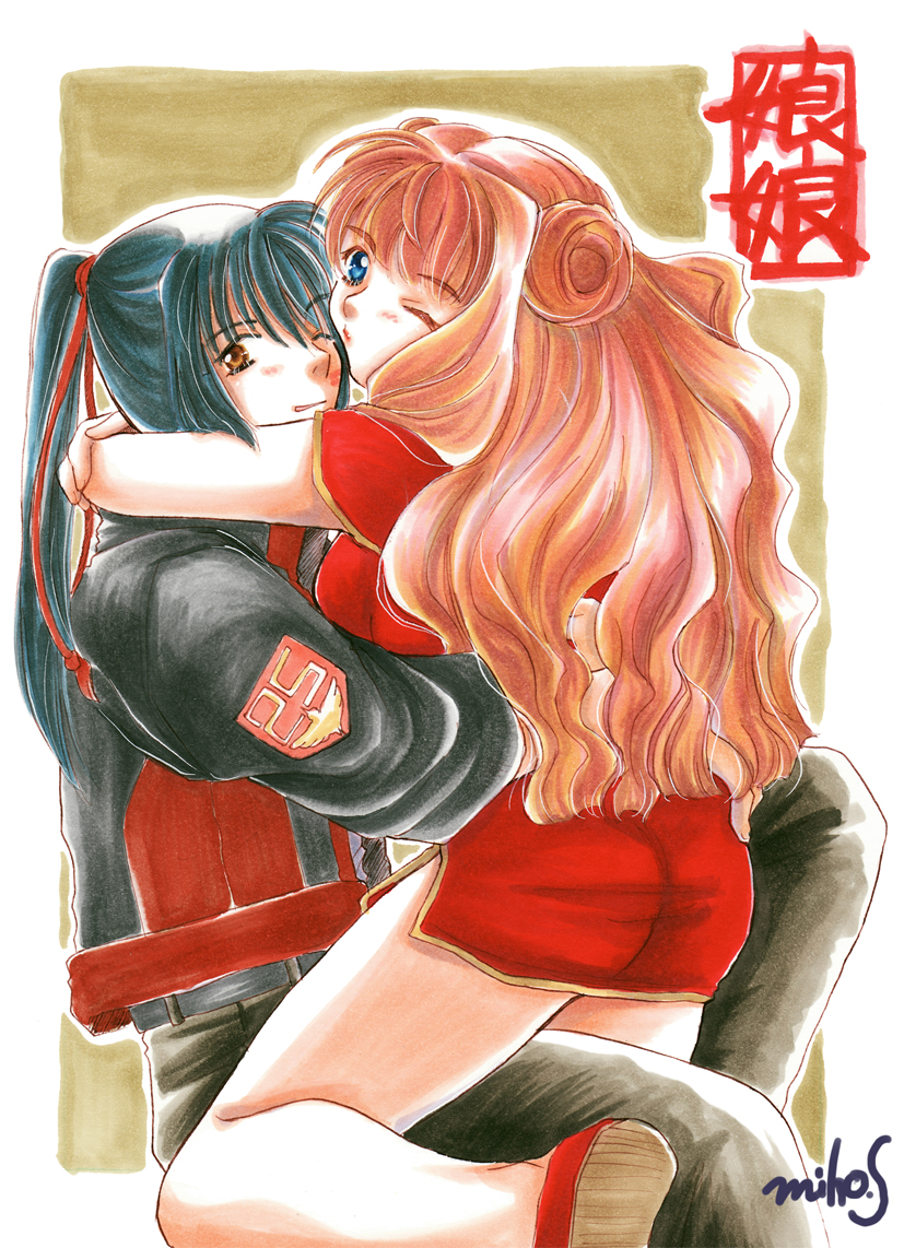 sheryl nome and saotome alto (macross and 1 more) drawn by someya