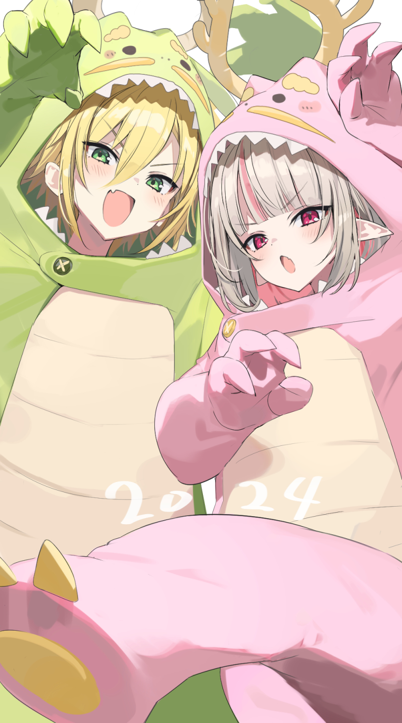 makaino ririmu and uzuki kou (nijisanji) drawn by fuubuu