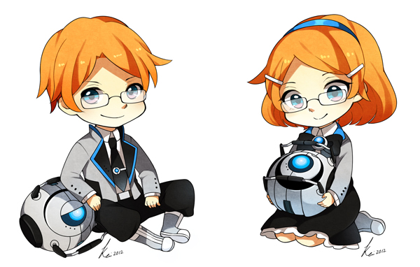 wheatley (portal and 2 more) drawn by kei-chan_(atlas_kei)