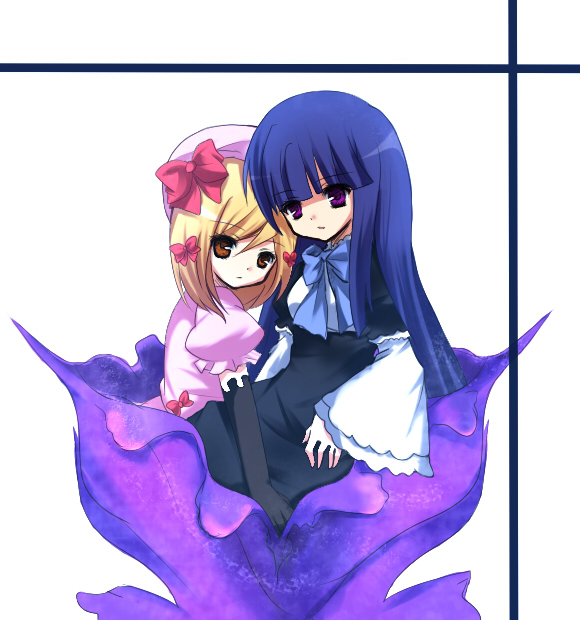 frederica bernkastel and lambdadelta (umineko no naku koro ni) drawn by kino_(alones)