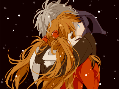 souryuu asuka langley and nagisa kaworu (neon genesis evangelion) drawn by 0930erina