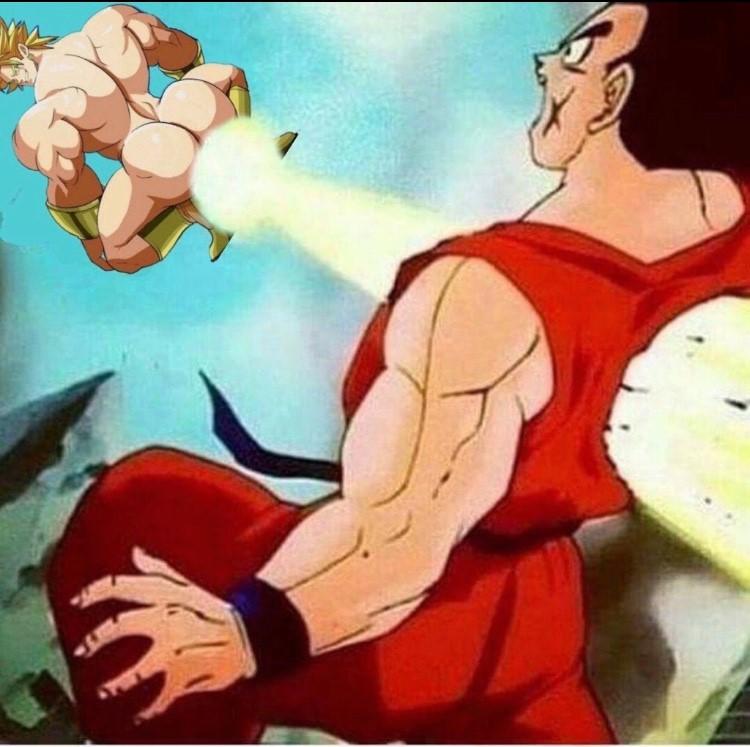broly and yamcha (dragon ball and 1 more) drawn by absolutbleu