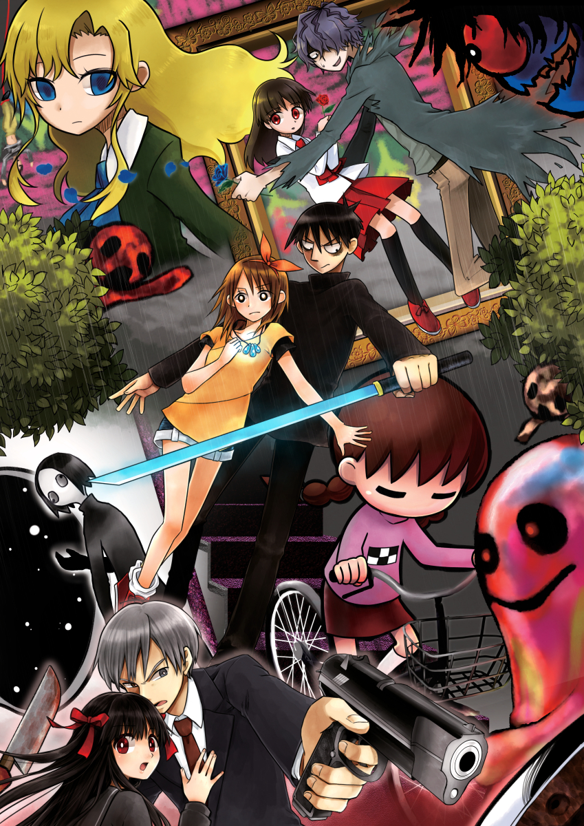 madotsuki, ib, mary, garry, sekomumasada sensei, and 5 more (yume nikki and 3 more) drawn by poreisan_(portrain)
