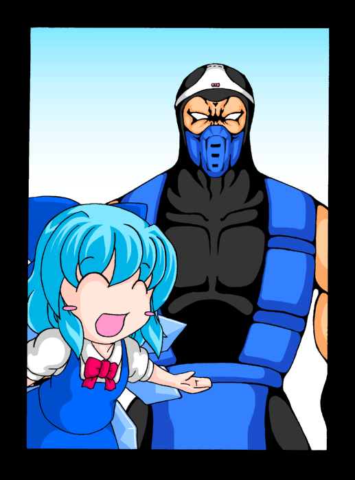 cirno, sub-zero, and bi-han (touhou and 1 more) drawn by uturonosiro