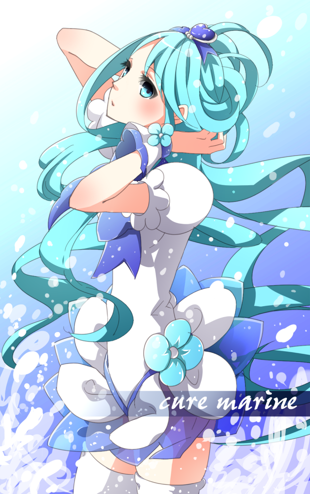 kurumi erika and cure marine (precure and 1 more) drawn by tama_(nezumi)