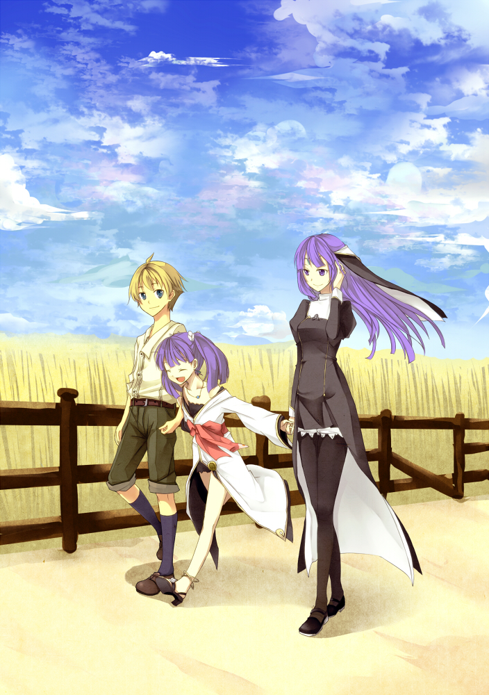 nessa, phryne, and clain (fractale) drawn by rosa_tsubomi