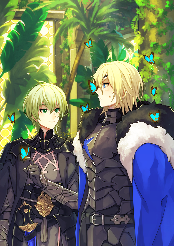 dimitri alexandre blaiddyd and male byleth (fire emblem and 1 more) drawn by nana_(nanalog76)
