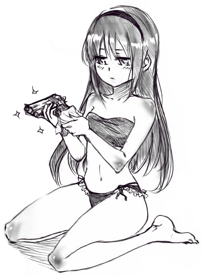 akemi homura (mahou shoujo madoka magica) drawn by drawfag