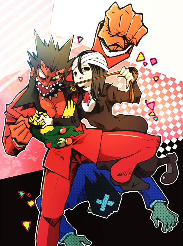 phoenix wright, furio tigre, and viola cadaverini (ace attorney and 1 more) drawn by minashirazu