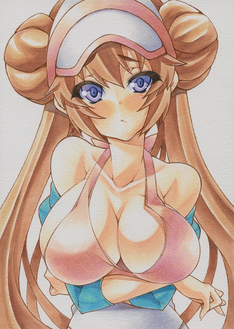 rosa (pokemon and 1 more) drawn by yutakasan-love