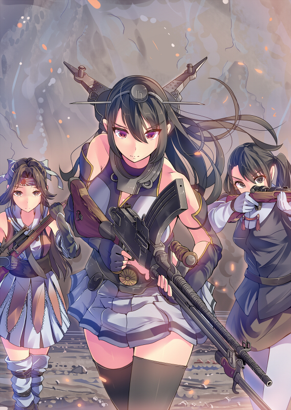 nagato, jintsuu, nachi, and jintsuu kai ni (kantai collection) drawn by daito