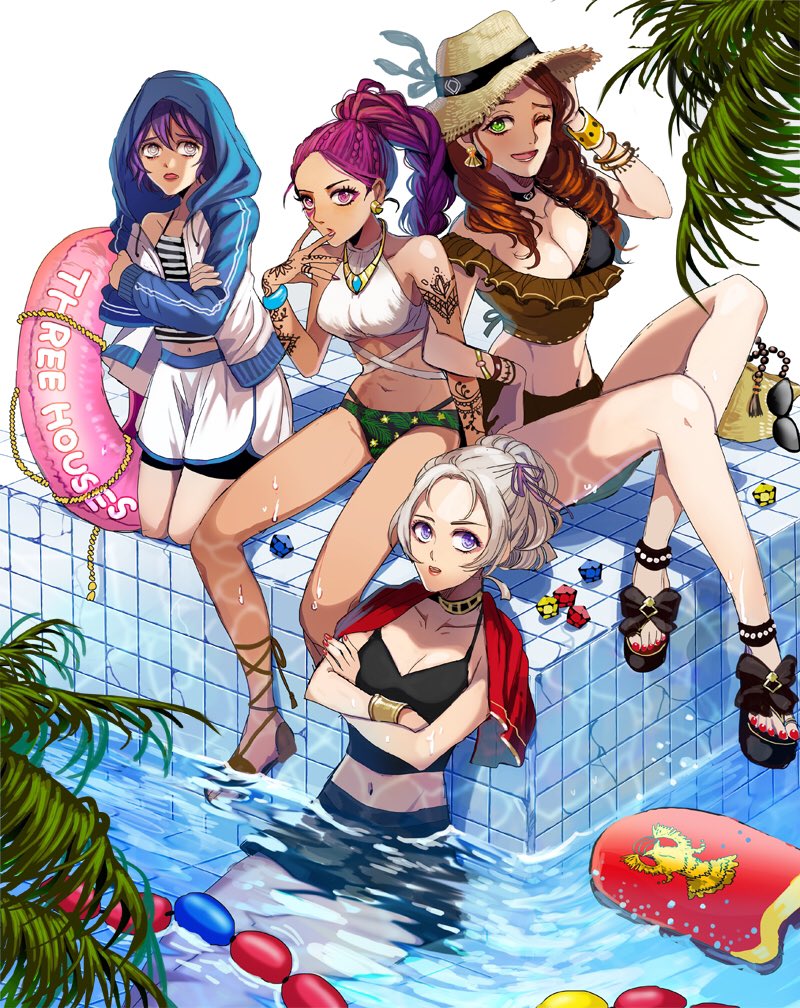 edelgard von hresvelg, dorothea arnault, bernadetta von varley, and petra macneary (fire emblem and 1 more) drawn by tsuko_(25mnts)