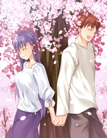 emiya shirou and matou sakura (fate and 2 more) drawn by kayaka