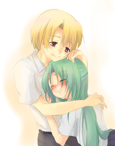 sonozaki shion and houjou satoshi (higurashi no naku koro ni) drawn by hatamichi_mihiro