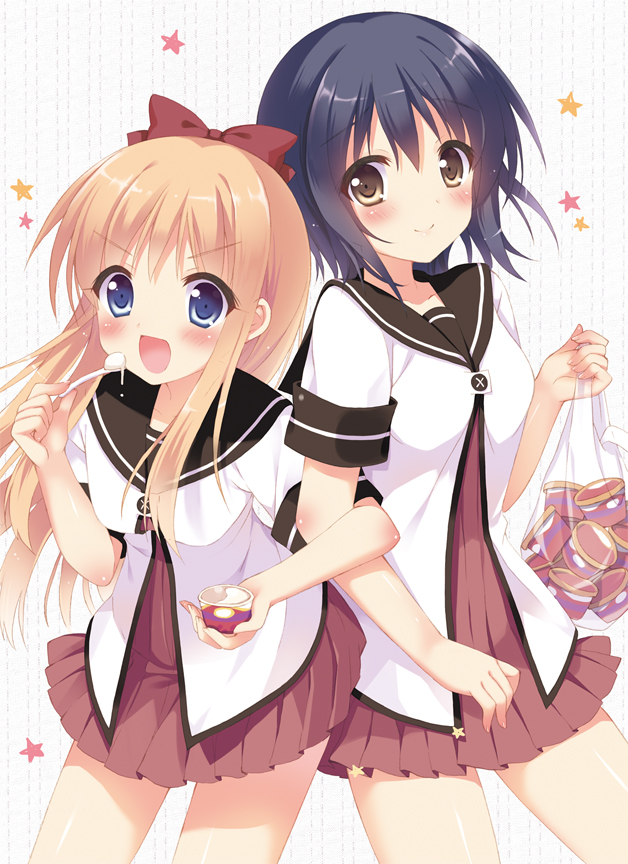 toshinou kyouko and funami yui (yuruyuri) drawn by pan_(mimi)