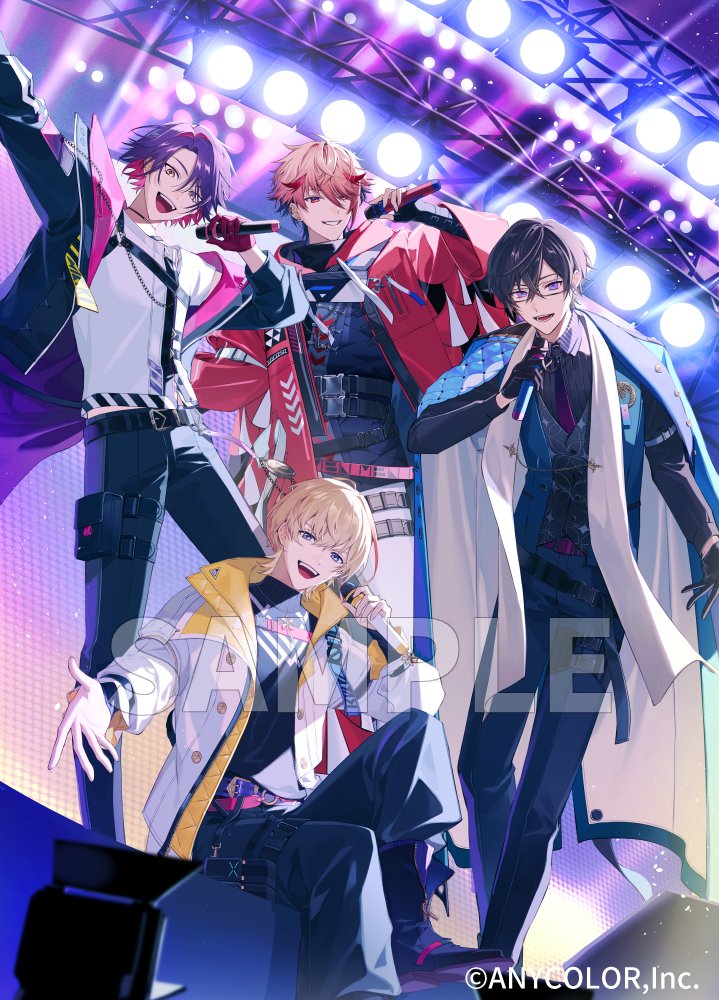 watarai hibari, fura kanato, shikinagi akira, and seraph dazzlegarden (nijisanji) drawn by uminonew