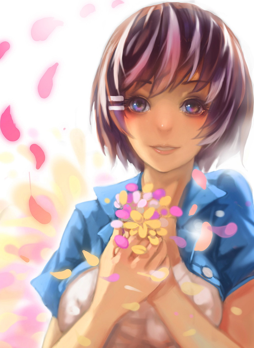 hanekawa tsubasa (monogatari and 2 more) drawn by madyy