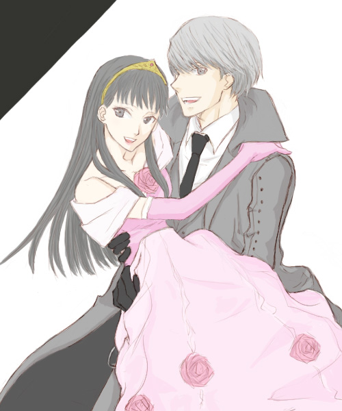 narukami yu and amagi yukiko (persona and 1 more) drawn by gogono_pan'ya