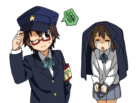 hirasawa yui and manabe nodoka (k-on!) drawn by iefukurou