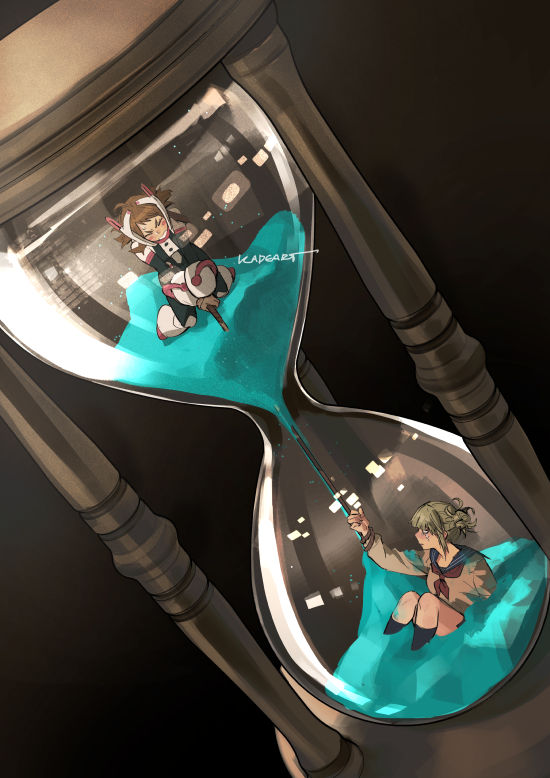 uraraka ochaco and toga himiko (boku no hero academia) drawn by kadeart