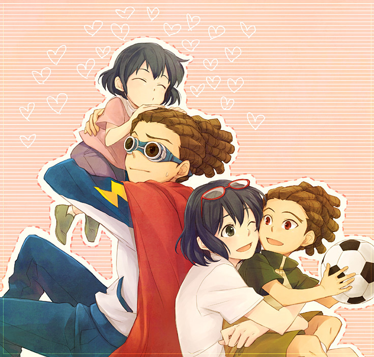 kidou yuuto and otonashi haruna (inazuma eleven) drawn by wakaya_hana
