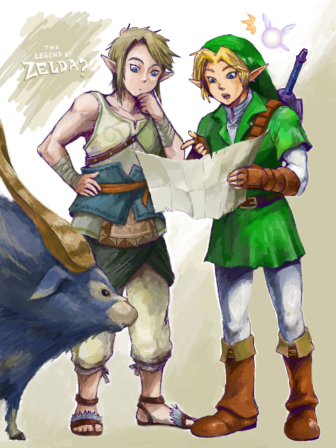 link, navi, and ordon goat (the legend of zelda and 2 more)