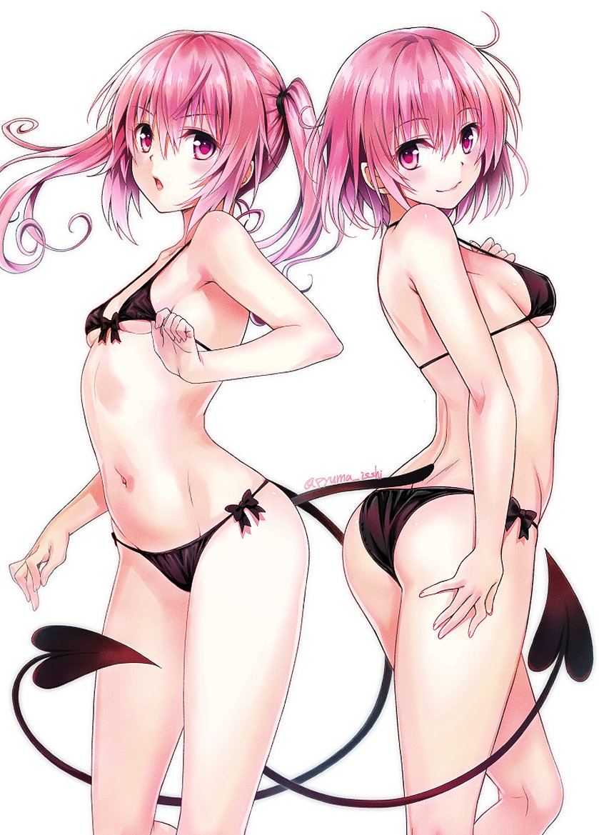 momo velia deviluke and nana asta deviluke (to love-ru and 1 more) drawn by isshi_pyuma