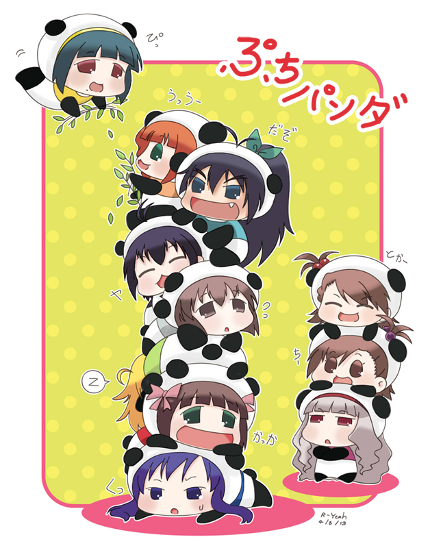 chihyaa, haruka-san, takanya, yukipo, makochii, and 6 more (idolmaster and 1 more) drawn by r-yeah