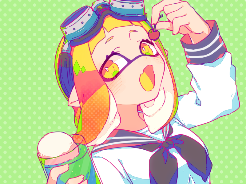 inkling player character and inkling girl (splatoon) drawn by inuowour