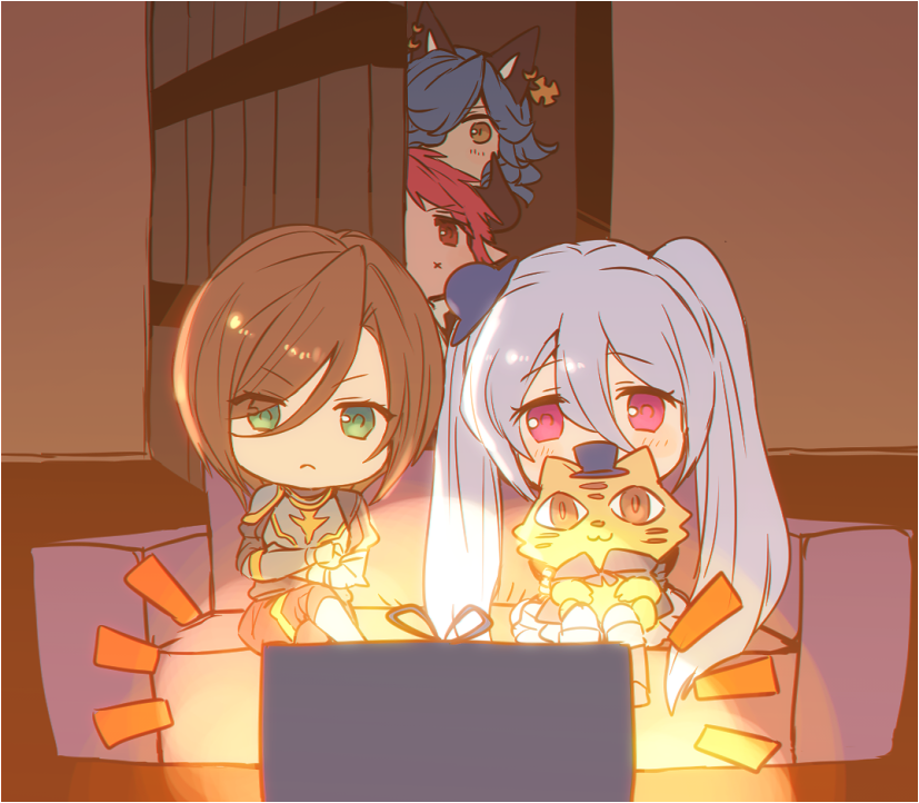 sturm, orchis, drang, and black knight (granblue fantasy) drawn by eno_yukimi