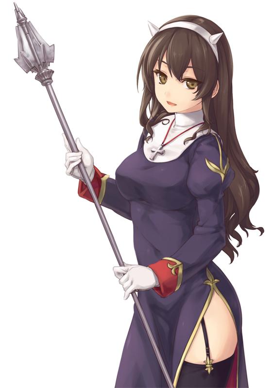 ashigara and priest (kantai collection and 1 more) drawn by rokuwata_tomoe