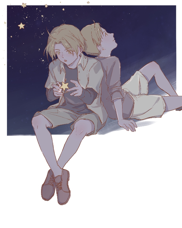 edward elric and alphonse elric (fullmetal alchemist) drawn by shiro_to