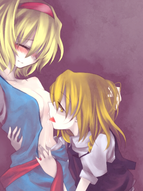 kirisame marisa and alice margatroid (touhou) drawn by myama