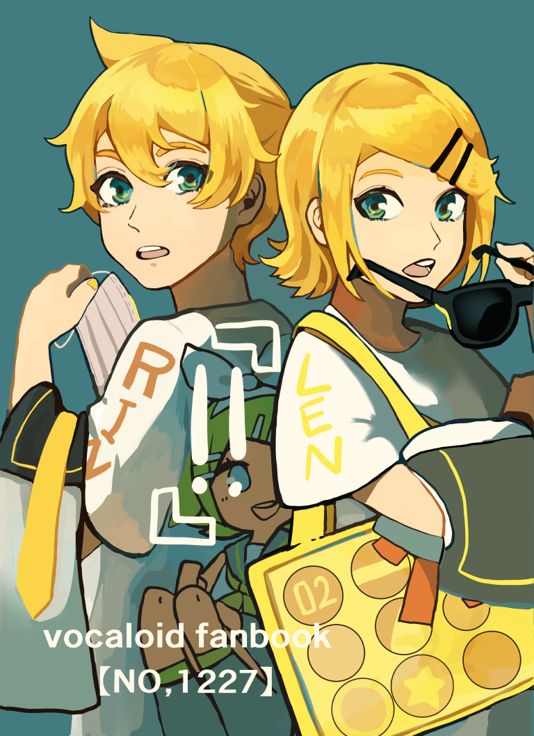 kagamine rin and kagamine len (vocaloid) drawn by nunosei