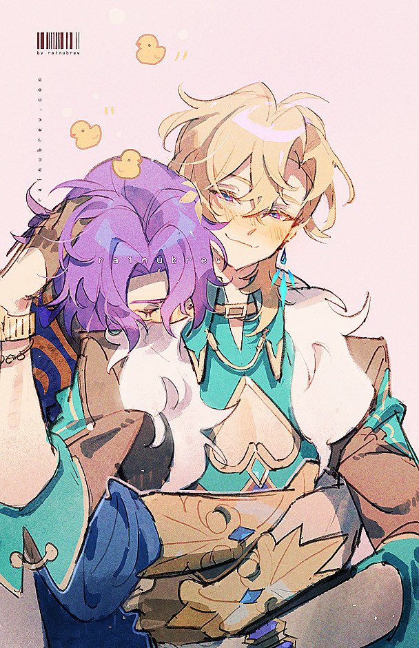 aventurine and dr. ratio (honkai and 1 more) drawn by rainubrew