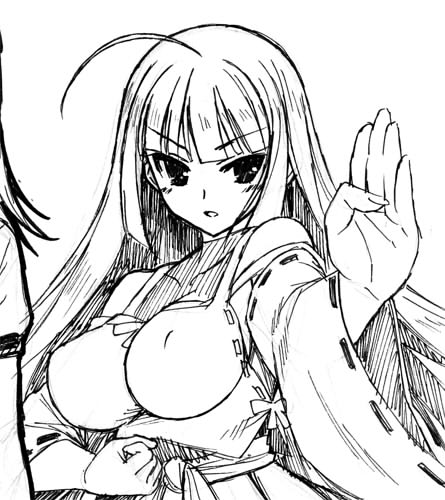 sendai hakurei no miko (original and 2 more) drawn by umyonge_(lkakeu)